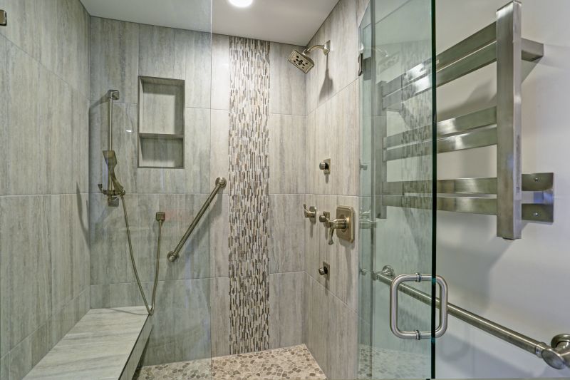 Open Shower Space with Minimalist Fixtures